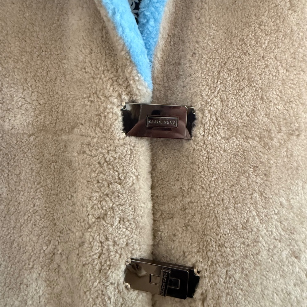SAKS POTTS FEBBE COAT - GENUINE SHEEPSKIN/SHEARLING - MEDIUM - Picture 8 of 14